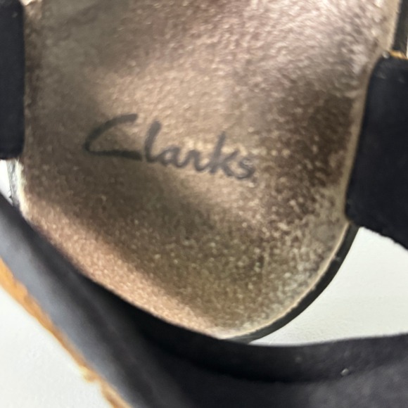 Clarks Mens Brown Leather Hook and Loop Strap Comfort Sandals Size 10M - Picture 12 of 15